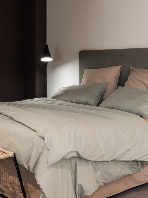 Parure de lit coton lavé collection PALACE Taie 50x70 cm - Kiabi