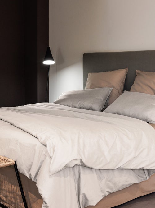 Parure de lit coton lavé collection PALACE Taie 65x65 cm - Kiabi