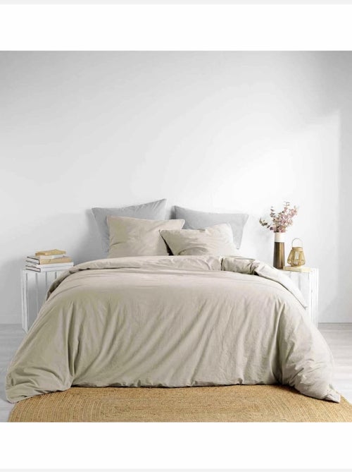 Parure de lit coton lavé LINETTE - Kiabi