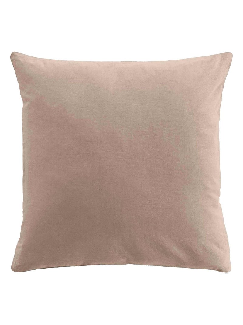 Parure de lit coton lavé LINETTE Beige - Kiabi