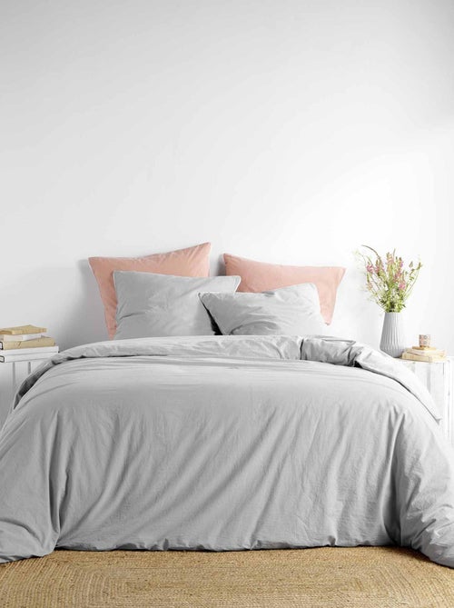 Parure de lit coton lavé LINETTE - Kiabi