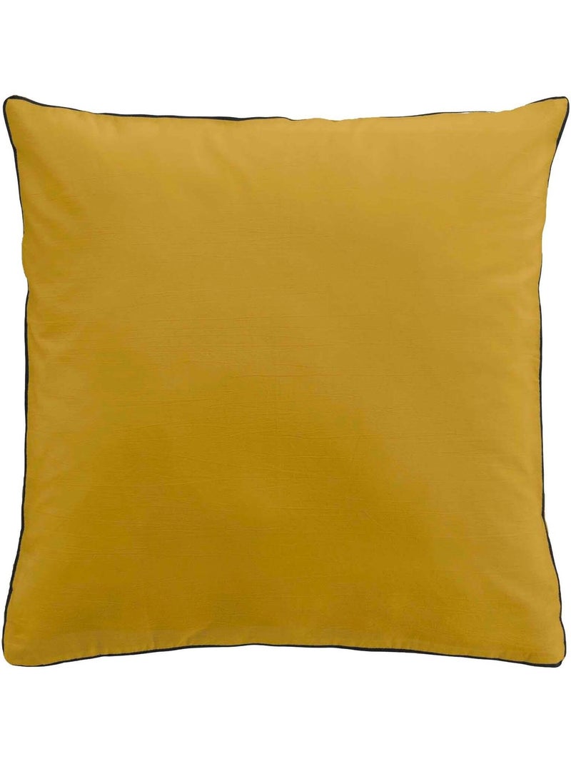 Parure de lit coton lavé LINETTE Jaune - Kiabi
