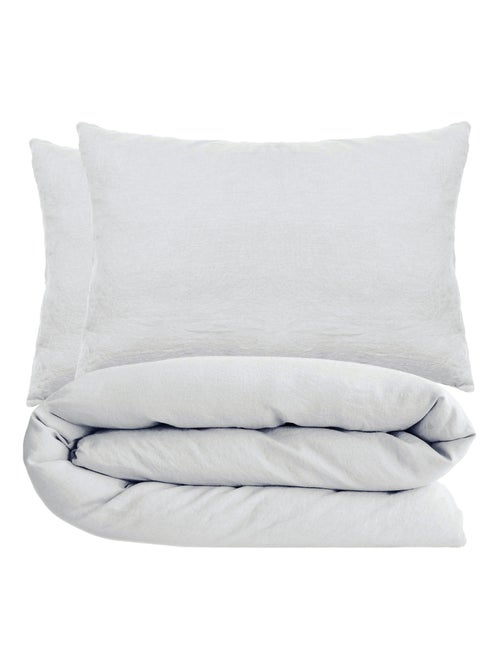 Parure de lit coton lavé PALACE Taie 50x70 cm - Kiabi