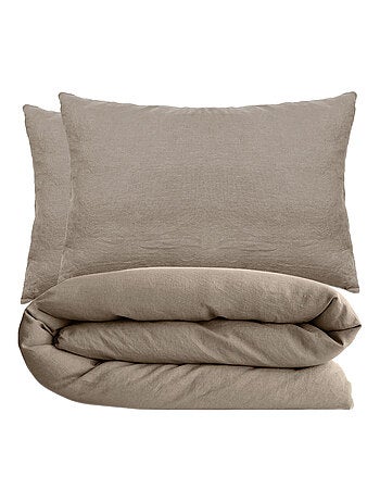 Parure de lit coton lavé PALACE Taie 50x70 cm