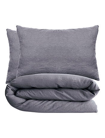 Parure de lit coton lavé PALACE Taie 50x70 cm