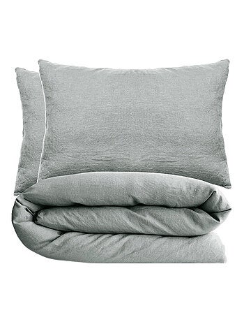 Parure de lit coton lavé PALACE Taie 50x70 cm