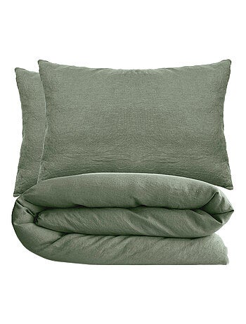 Parure de lit coton lavé PALACE Taie 50x70 cm