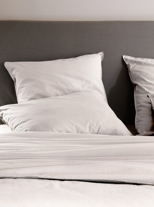 Parure de lit coton lavé PALACE Taie 65x65 cm - Kiabi