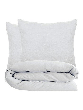 Parure de lit coton lavé PALACE Taie 65x65 cm