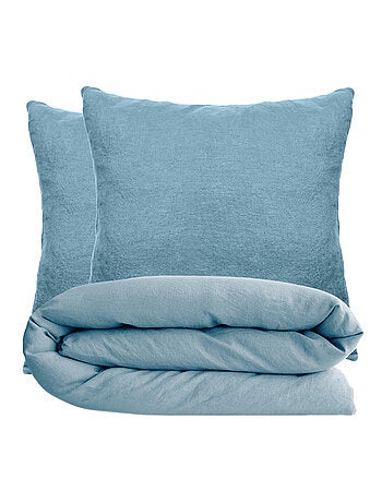 Parure de lit coton lavé PALACE Taie 65x65 cm