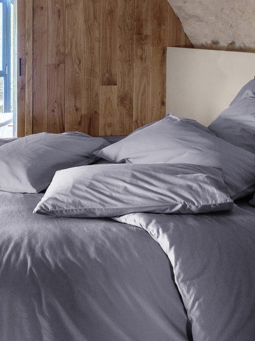 Parure de lit coton lavé PALACE Taie 65x65 cm - Kiabi