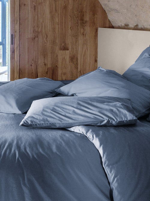 Parure de lit coton lavé PALACE Taie 65x65 cm - Kiabi