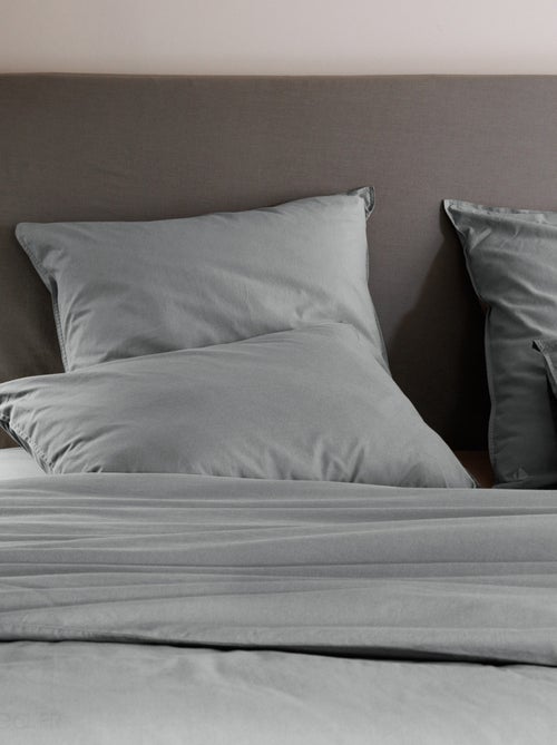 Parure de lit coton lavé PALACE Taie 65x65 cm - Kiabi