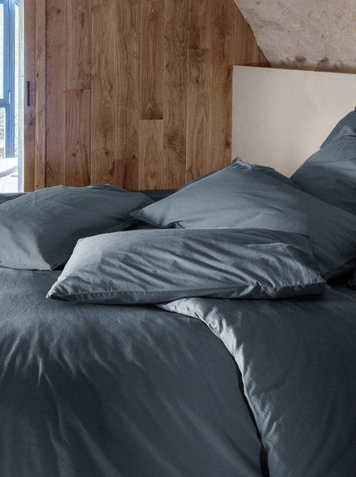 Parure de lit coton lavé PALACE Taie 65x65 cm - Kiabi