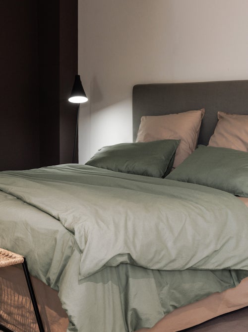 Parure de lit coton lavé PALACE Taie 65x65 cm - Kiabi