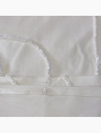 Parure de lit coton lavé tuftée géométrique abstrait
