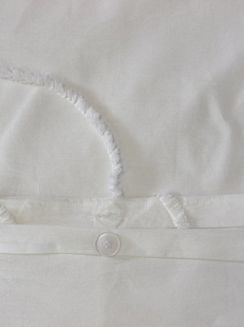 Parure de lit coton lavé tuftée géométrique abstrait - Kiabi Parure de lit coton lavé tuftée géométrique abstrait - Kiabi