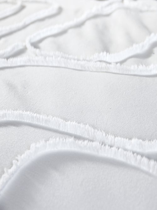 Parure de lit coton lavé tuftée géométrique abstrait - Kiabi Parure de lit coton lavé tuftée géométrique abstrait - Kiabi