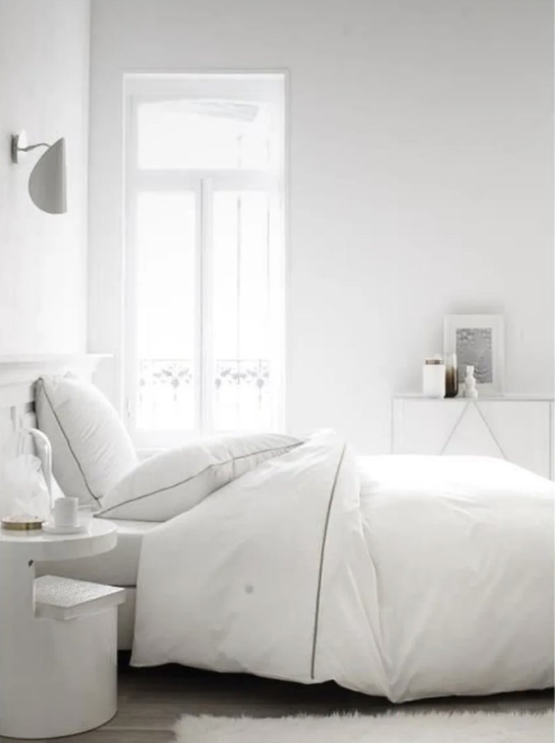 Parure de lit Coton Luxury Lace PROMO LINGE Blanc - Kiabi