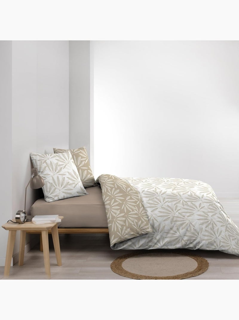 Parure de lit Coton Malia Douceur d'Intérieur Beige sable - Kiabi