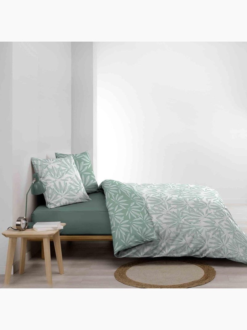 Parure de lit Coton Malia Douceur d'Intérieur Vert Sauge - Kiabi