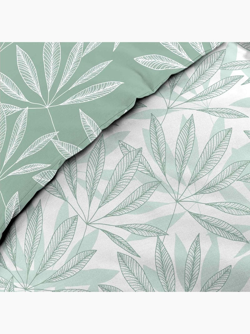 Parure de lit Coton Malia Douceur d'Intérieur Vert Sauge - Kiabi