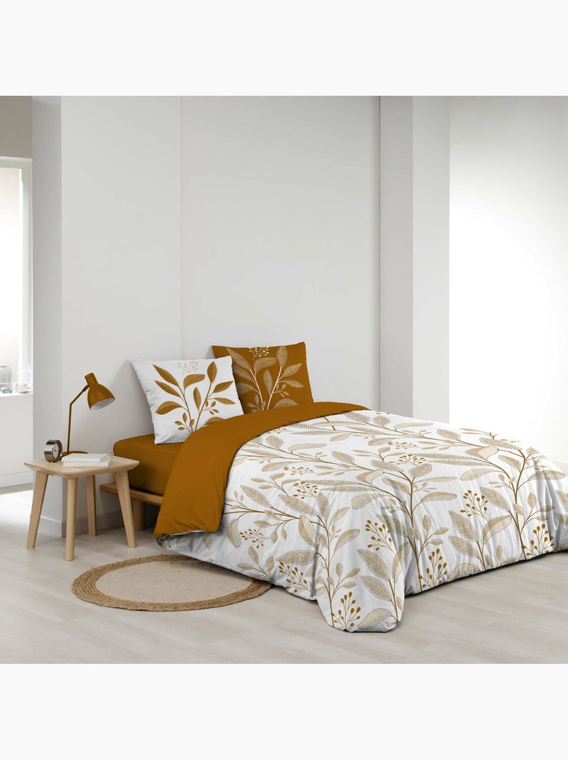 Parure de lit Coton MALIKA Douceur d'Intérieur Beige - Kiabi