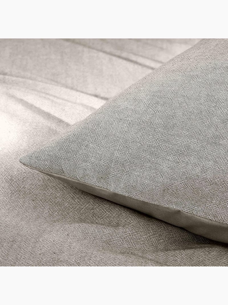 Parure de lit Coton Meline Douceur d'Intérieur gris anthracite - Kiabi