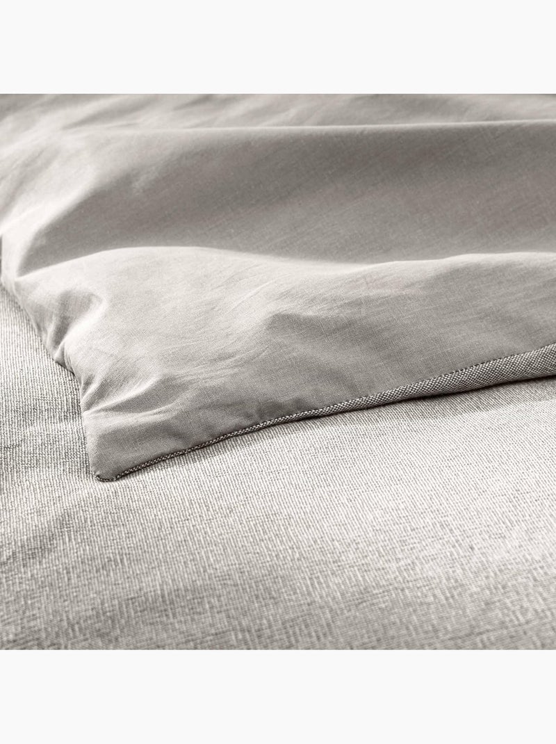 Parure de lit Coton Meline Douceur d'Intérieur gris anthracite - Kiabi