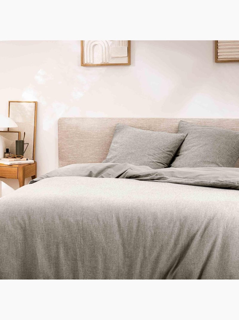 Parure de lit Coton Meline PROMO LINGE gris anthracite - Kiabi