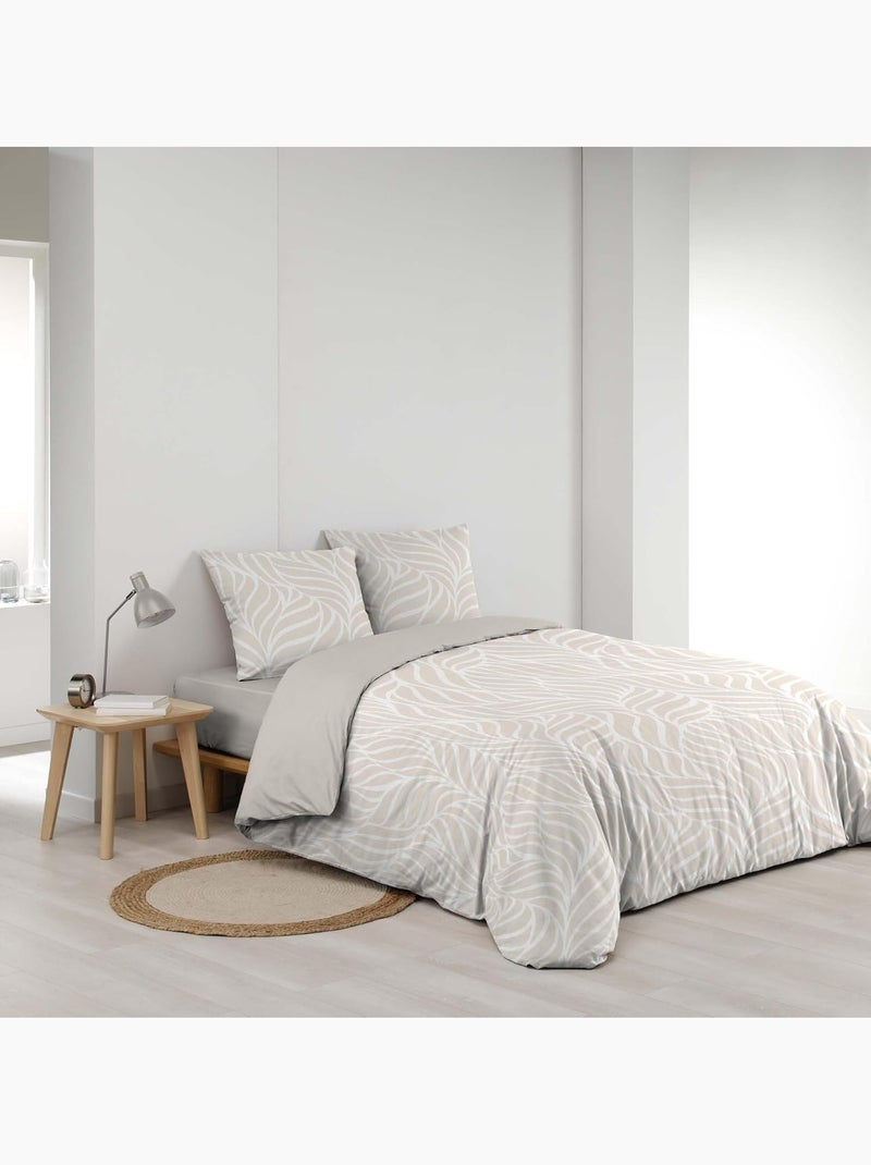 Parure de lit Coton Morgane Douceur d'Intérieur Beige sable - Kiabi