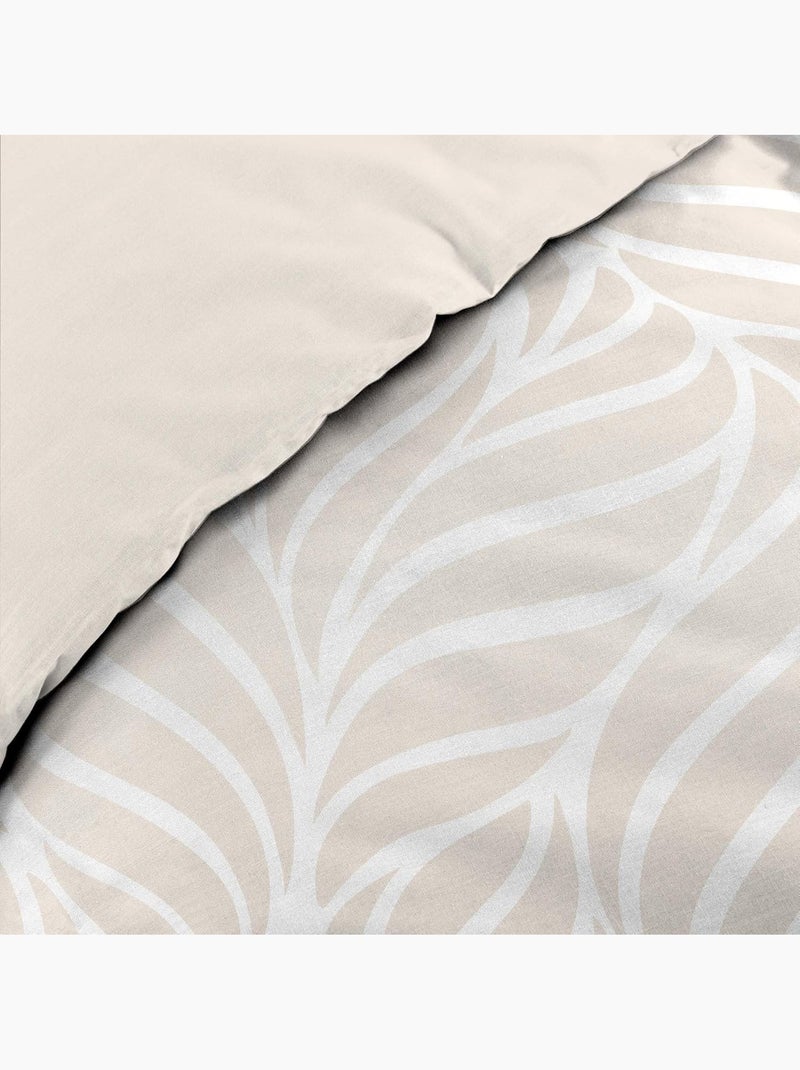 Parure de lit Coton Morgane Douceur d'Intérieur Beige sable - Kiabi