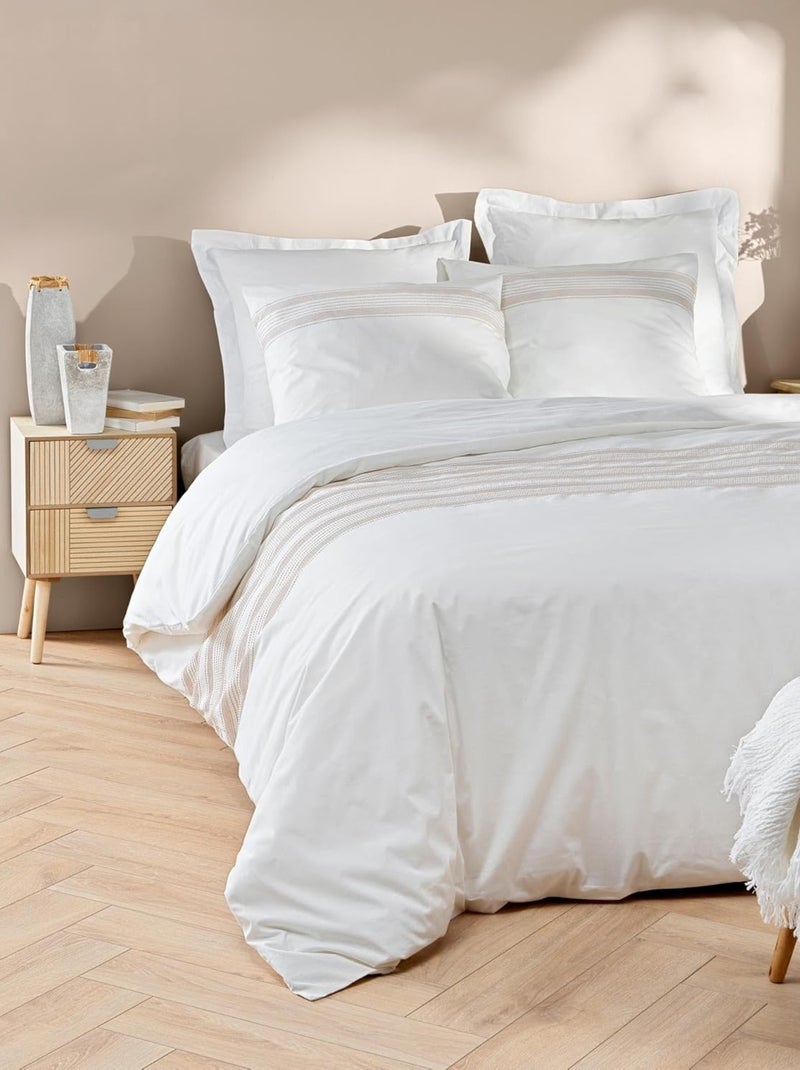 Parure de lit Coton OPERA Douceur d'Intérieur Blanc - Kiabi