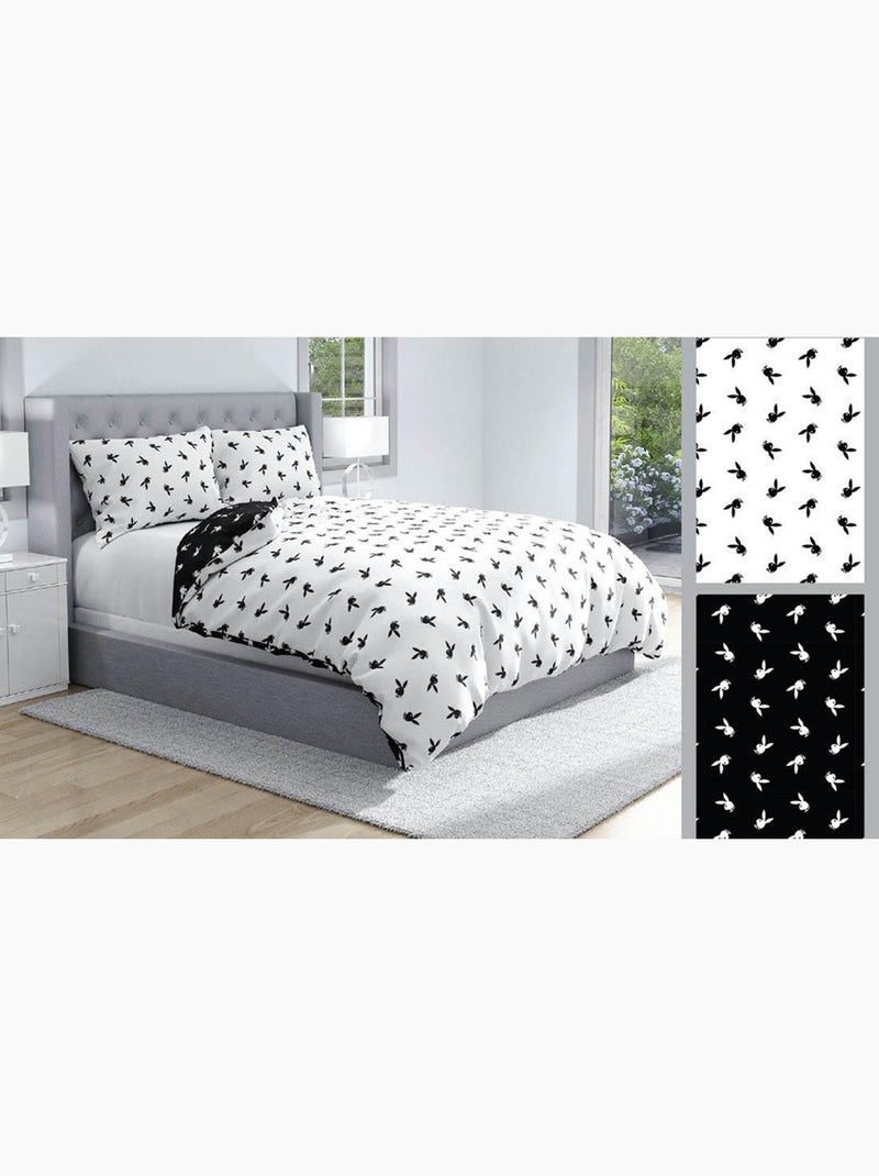 Parure de lit coton Playboy Blanc - Kiabi