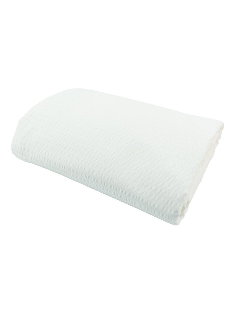 Parure de lit coton POPPY effet gaufré Seersucker Taie 50x70 cm Blanc - Kiabi