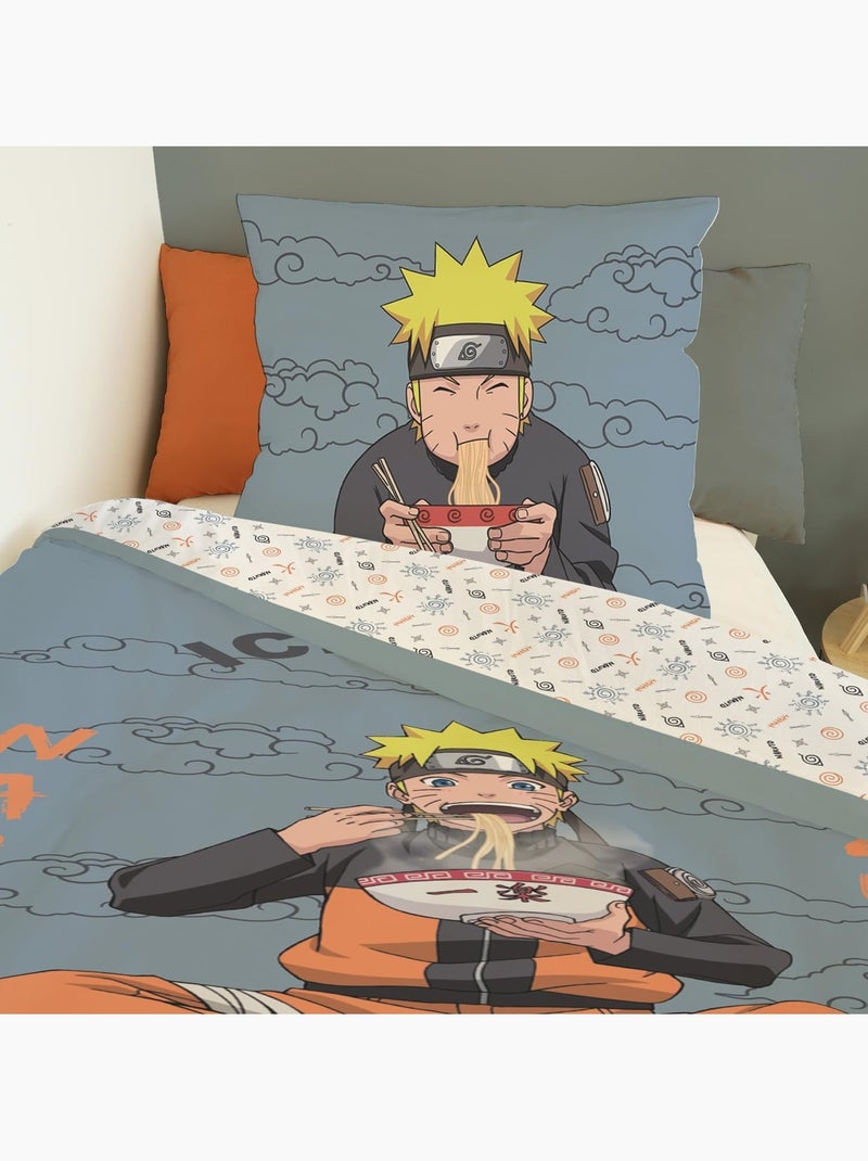 Parure de lit Coton PROMO LINGE Naruto Bleu - Kiabi