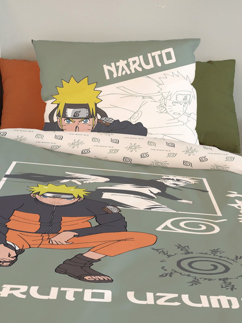 Parure de lit Coton PROMO LINGE Naruto Vert - Kiabi