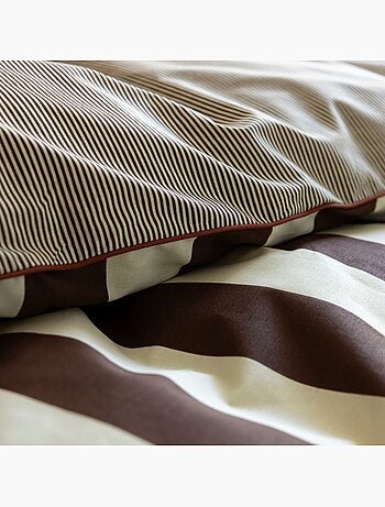 Parure de lit coton rayure