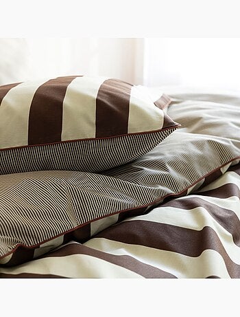 Parure de lit coton rayure