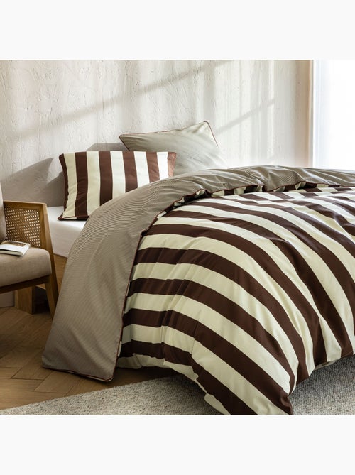 Parure de lit coton rayure - Kiabi