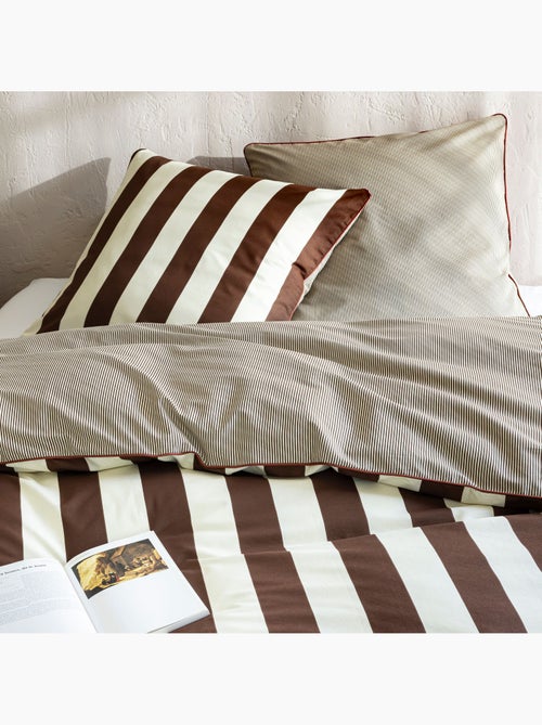 Parure de lit coton rayure - Kiabi