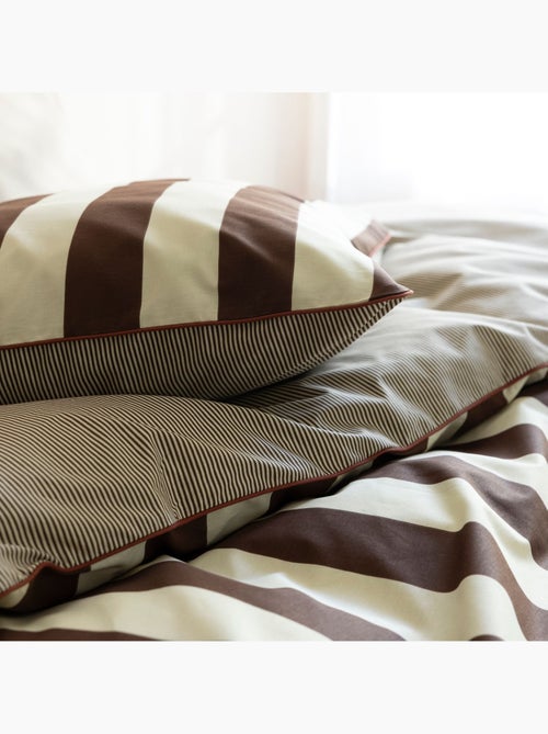 Parure de lit coton rayure - Kiabi