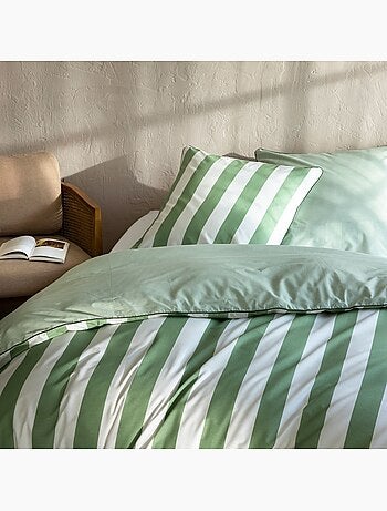 Parure de lit coton rayure