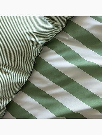 Parure de lit coton rayure