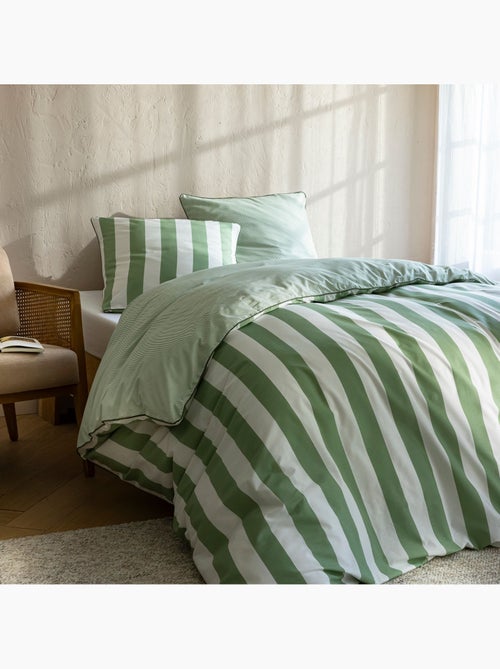 Parure de lit coton rayure - Kiabi