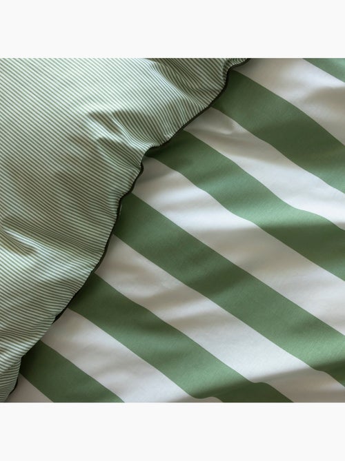 Parure de lit coton rayure - Kiabi