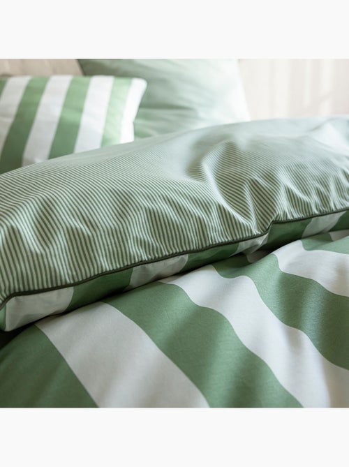 Parure de lit coton rayure - Kiabi