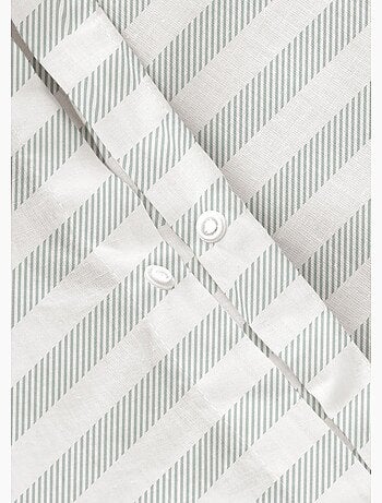 Parure de lit coton, rayures hachurées