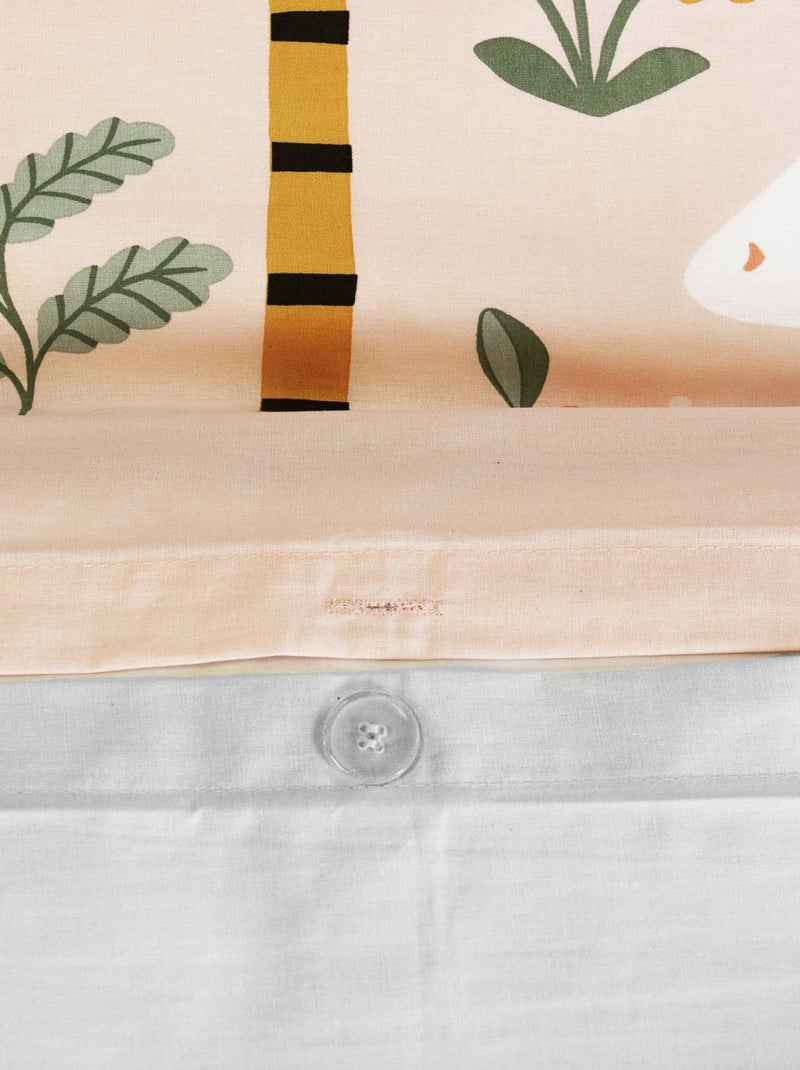 Parure de lit coton réversible imprimé licorne/danseuse 1 place 140 x 200cm Feerie Rose - Kiabi