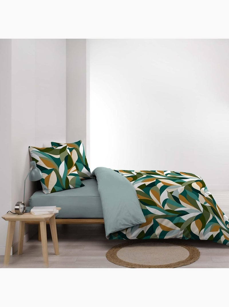 Parure de lit Coton SWAN Douceur d'Intérieur Vert - Kiabi